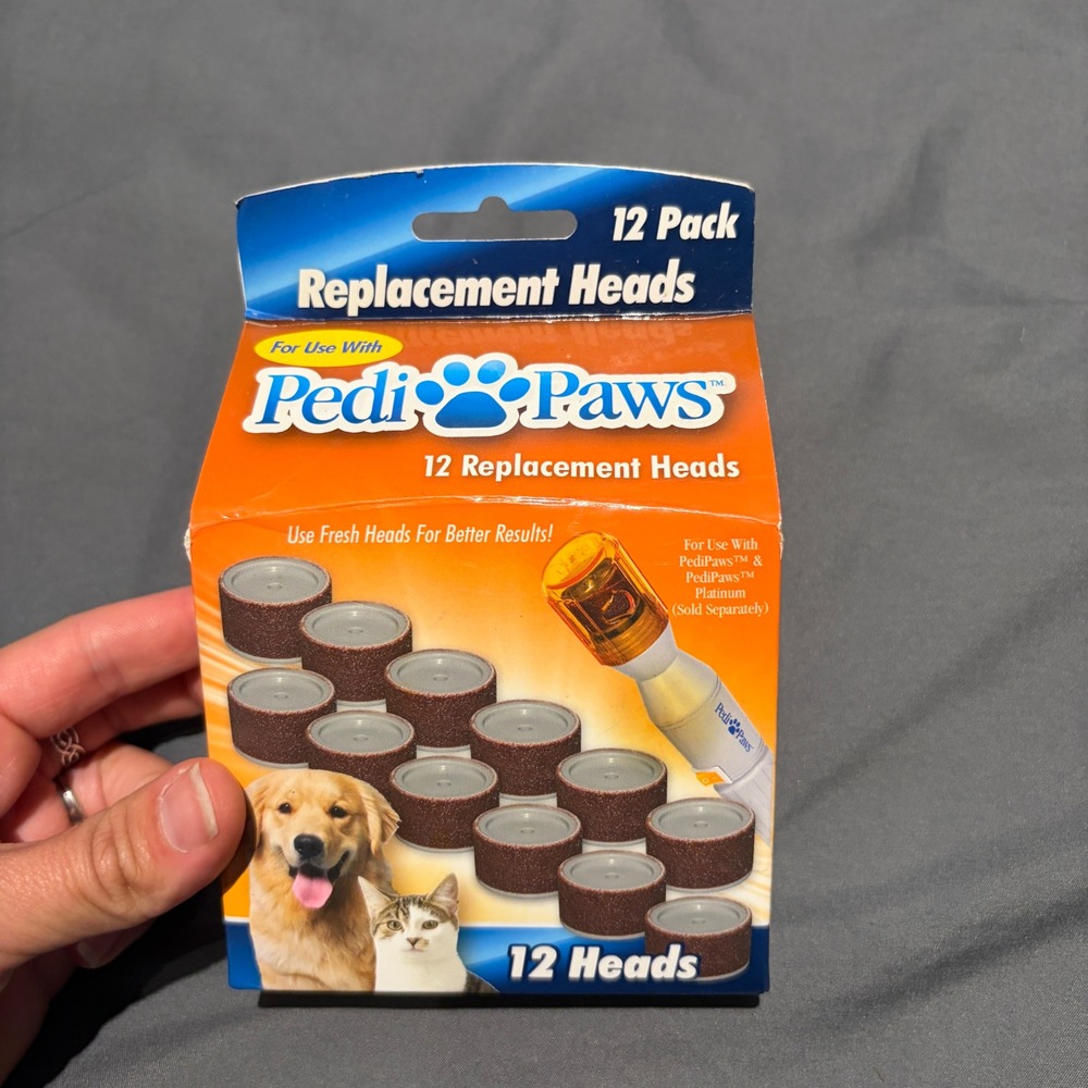 PediPaws 12 Pack Replacement Heads Pet Nail Grinder Filing Wheels Dog Cat